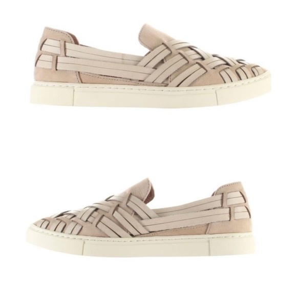 Frye Shoes - Frye Ivy Huarache Leather Sneaker Loafer Cream and Tan Size 7
